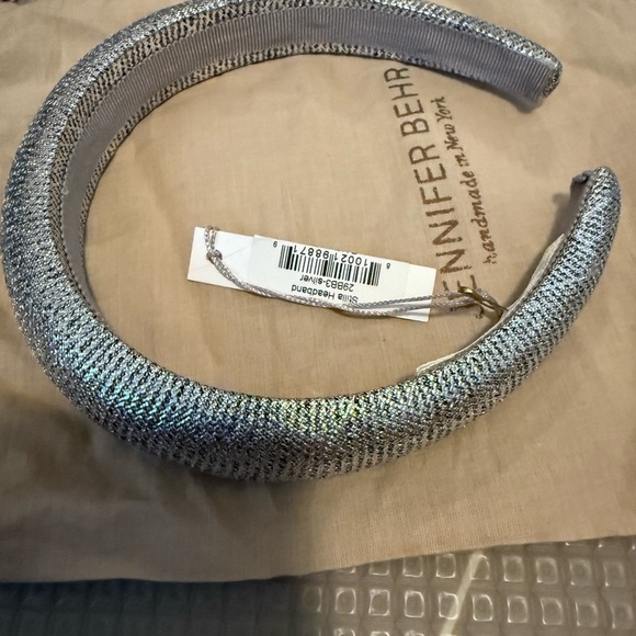 NWT Jennifer Behr Metallic Gray/Silver Stilla Headband main image 4